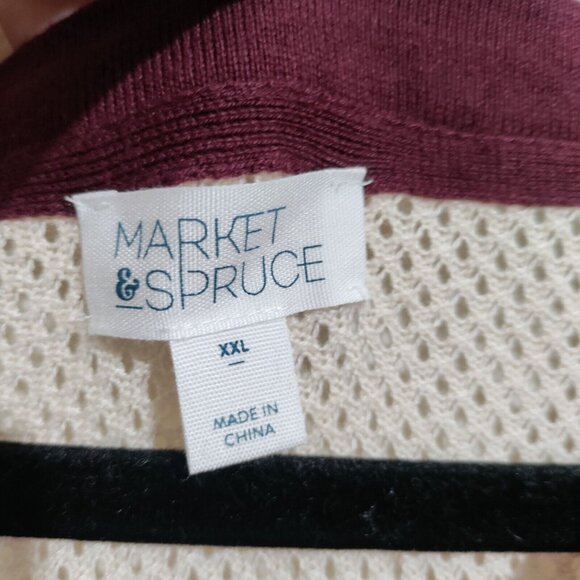 Market And Spruce Mixed Knit Striped Sweater Cotton Blend Size XXL - Picture 3 of 9